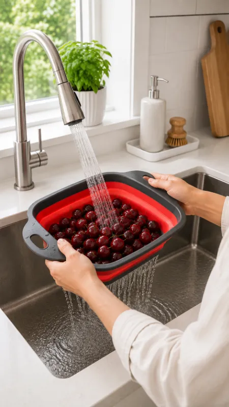 آبکش سیلیکونی تاشو مربع۳۵۴۸۲